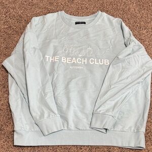 Kittenish Light Blue Beach Club Sweatshirt